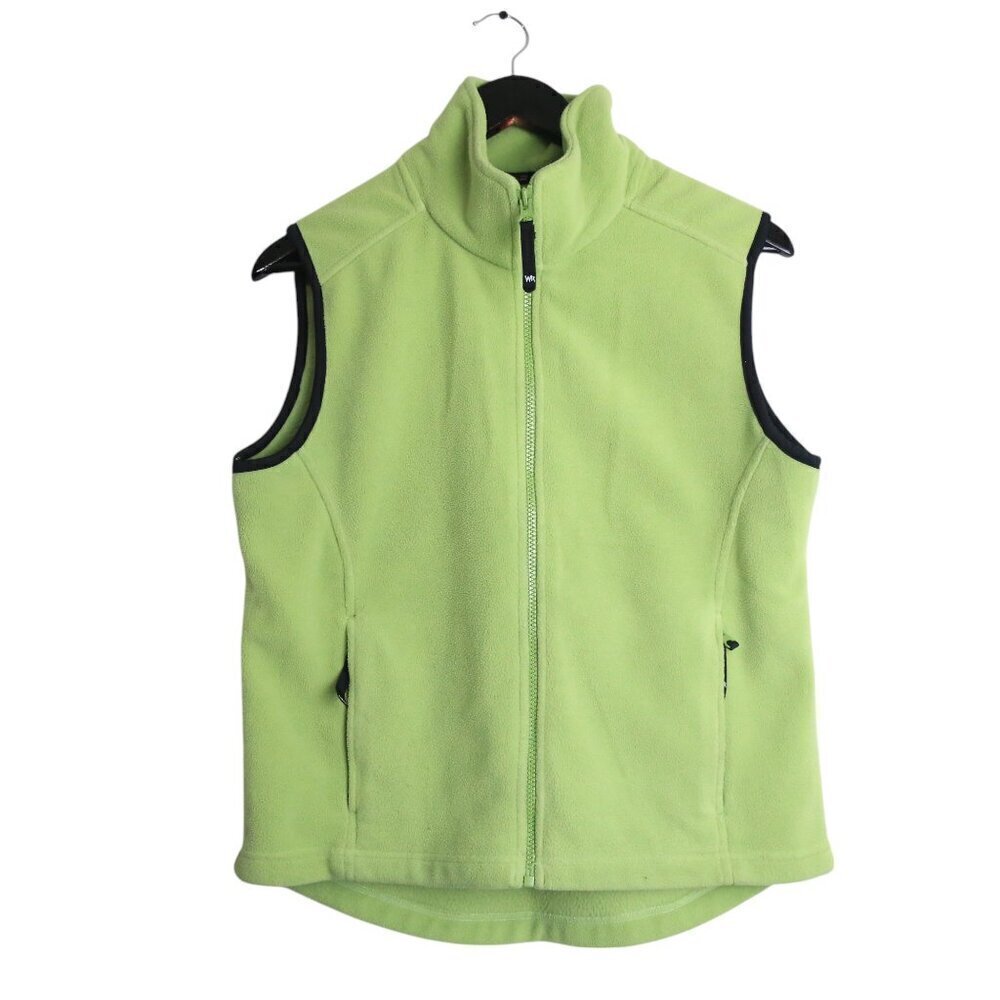 Vintage Windriver Full Zip Fleece Retro Neon Green Vest Jacket Size Medium